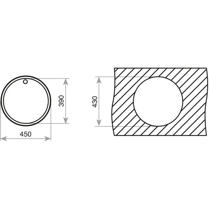 Teka Évier Encastrable en Acier Inoxydable Poli, Cuve Ronde, 45 cm Meuble Teka Évier Encastrable en Acier Inoxydable Poli, Cuve Ronde, 45 cm Meuble