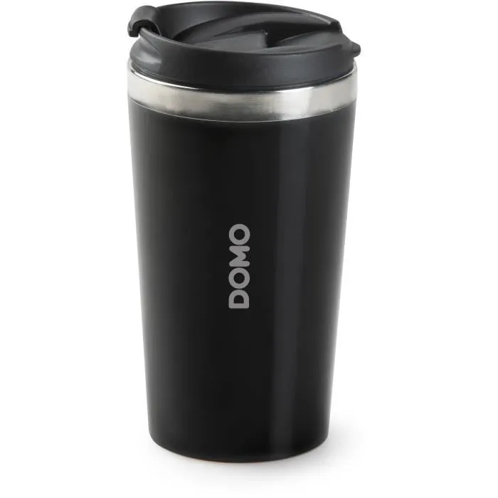 Domo - DO733K - Cafetière filtre 1.25 L, 900 W, 4 à 10 tasses, écran LCD, 3 intensités, fonction café glacé et maintien au chaud, noir