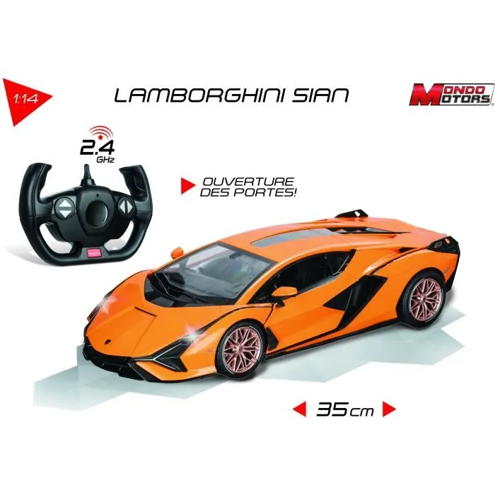 Mondo Motors Véhicule Radiocommandé Lamborghini Sian Échelle 1:14 avec Effets Lumineux et Portes Ouvrantes Mondo Motors Véhicule Radiocommandé Lamborghini Sian Échelle 1:14 avec Effets Lumineux et Portes Ouvrantes