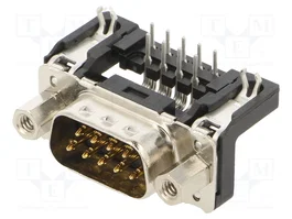 HARTING Connecteur D-Sub mâle 9 broches THT pour PCB