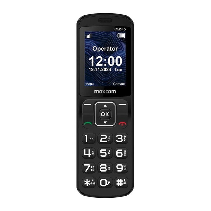 MAXCOM Téléphone mobile 4G avec écran 2,4 pouces et base de charge