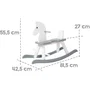 Roba Cheval à bascule en bois pour enfant avec arceau de protection amovible, blanc laqué, sécurité EN 71, pour enfants de 12 mois à 25 kg (82 x 43 x 55 cm)