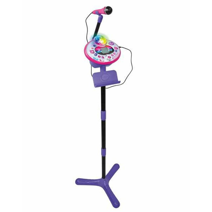 VTECH Kidi Super Star Light-Show 9 en 1 - Microphone Karaoké Rose