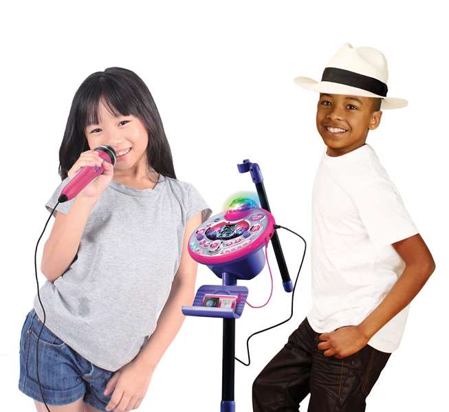 VTECH Kidi Super Star Light-Show 9 en 1 - Microphone Karaoké Rose