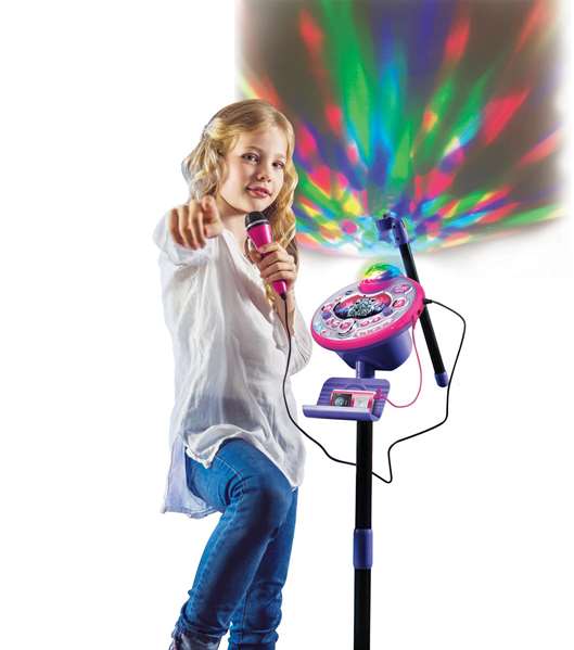 VTECH Kidi Super Star Light-Show 9 en 1 - Microphone Karaoké Rose