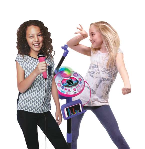 VTECH Kidi Super Star Light-Show 9 en 1 - Microphone Karaoké Rose