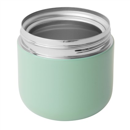 Berghoff 3950132 Récipient alimentaire isotherme en acier inoxydable 0,35 L vert - Grande ouverture, maintient au chaud ou au froid 6 heures