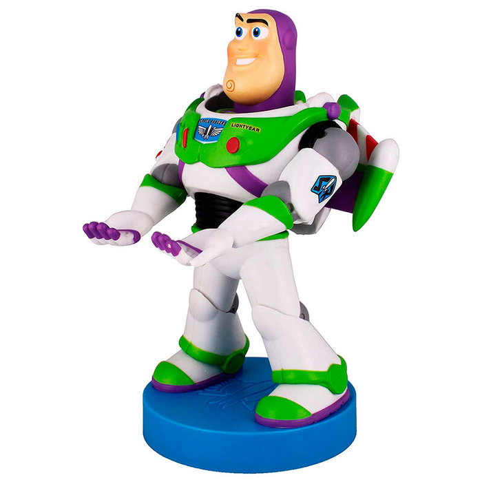 EXQUISITE GAMING - Support chargeur figurine Buzz Lightyear Toy Story Disney 20 cm - Pour manettes PS5 DualSense, Xbox Series S/X et smartphones