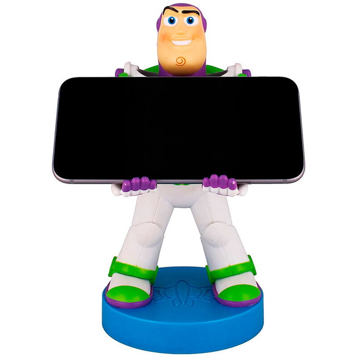 EXQUISITE GAMING - Support chargeur figurine Buzz Lightyear Toy Story Disney 20 cm - Pour manettes PS5 DualSense, Xbox Series S/X et smartphones