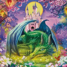 Schmidt Spiele - Puzzle Petit Dragon 150 Pièces - Paysage Magnifique à Reconstituer - À Partir de 7 Ans