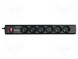 EATON ELECTRIC PS6D Multiprise Parafoudre 6 Prises Noir