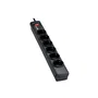 Eaton PS6D Multiprise Parafoudre 6 Prises DIN Européennes Noir