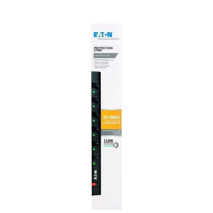 Eaton PS6D Multiprise Parafoudre 6 Prises DIN Européennes Noir