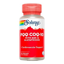 SOLARAY PQQ CoQ10 30 gélules végétales - Complément alimentaire NAC L-glutathion Coenzyme Q10