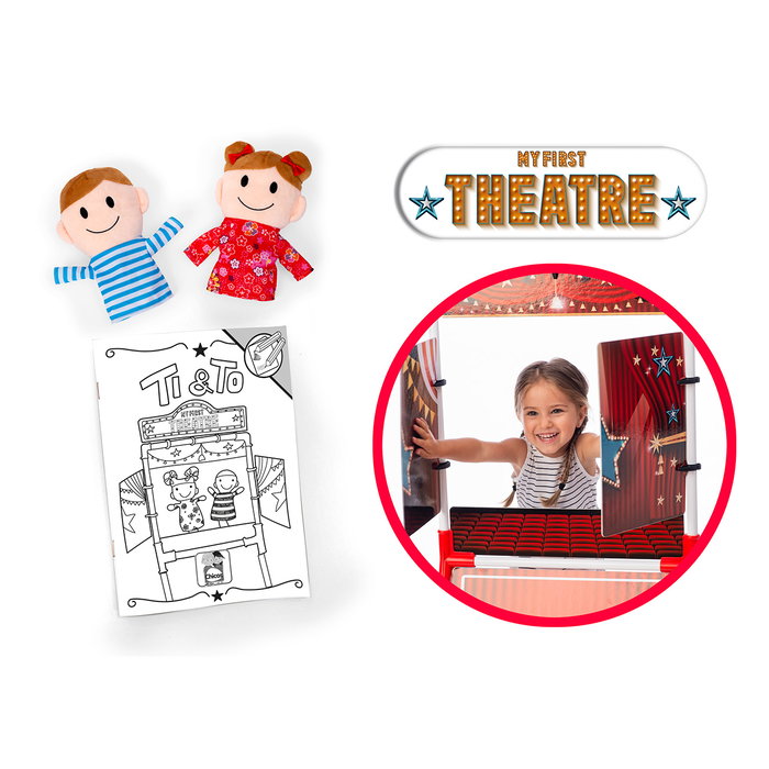 CHICOS Mi Primer Teatro 52252, Jeu d'Imitation et Déguisement pour Enfants à partir de 2 Ans, avec Multilangue : Anglais, Français, Allemand, Italien, Portugais, Espagnol