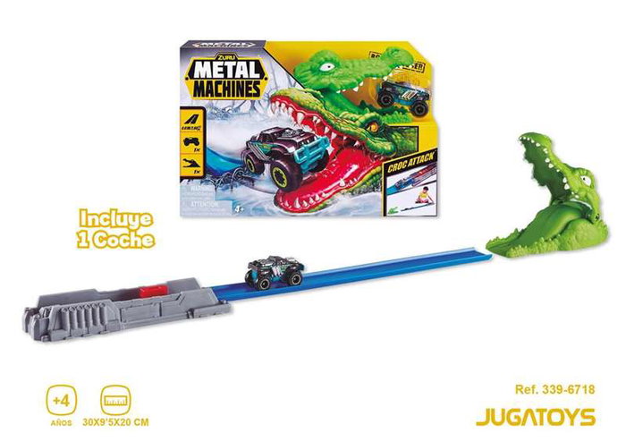 Zuru Metal Machines Croc Attack avec voiture et rampe de cascade Zuru Metal Machines Croc Attack avec voiture et rampe de cascade