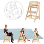 ROBA Chaise Haute Évolutive pour Enfant SIT UP CLICK & FUN - Plateau Repas Amovible, Siège et Repose-Pieds Réglables sans Outil, Bois Naturel, Jusqu'à 70 kg, Norme EN 14988