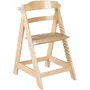 ROBA Chaise Haute Évolutive pour Enfant SIT UP CLICK & FUN - Plateau Repas Amovible, Siège et Repose-Pieds Réglables sans Outil, Bois Naturel, Jusqu'à 70 kg, Norme EN 14988
