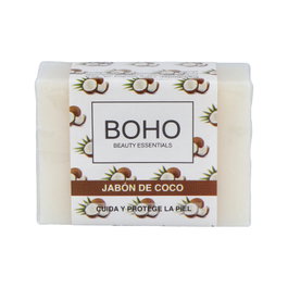 BOHO Savon à la Noix de Coco Pastille 100Gr - Peau Douce et Hydratée