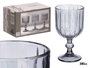 Vivalto Copa Vino Rayas 380 ml Gris 9 x 16.4 x 9 cm Verre à Vin (Set de 24)