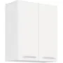 Atlas Meuble haut de cuisine 2 portes blanc mat - Largeur 60 cm, Profondeur 31 cm, Hauteur 72 cm - Structure en panneaux mélaminés