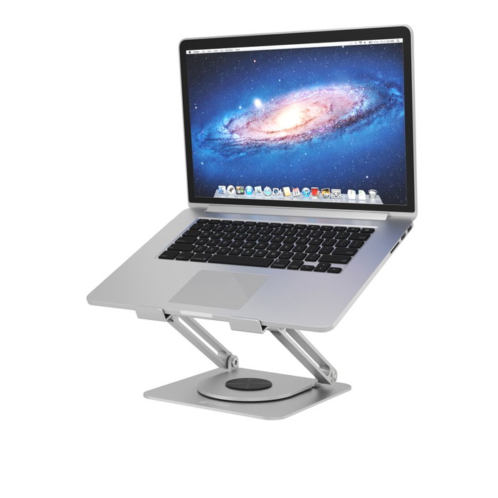 Icy IB-NH300-R Support pour ordinateur portable rotatif 360° argenté