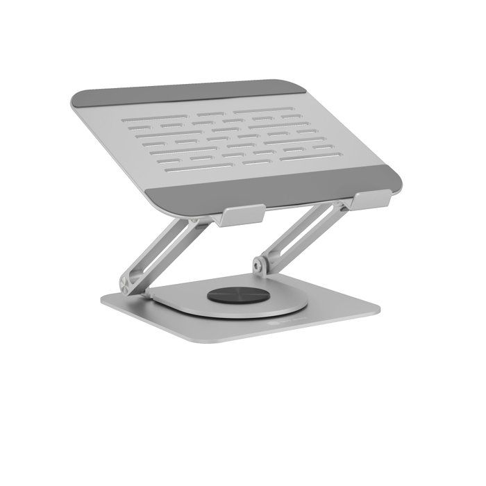Icy IB-NH300-R Support pour ordinateur portable rotatif 360° argenté