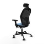 Piqueras y Crespo Chaise de Bureau avec Appui-tête 3D036G2 Bleu ciel