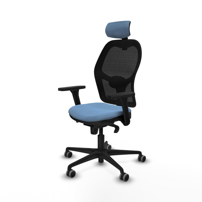 Piqueras y Crespo Chaise de Bureau avec Appui-tête 3D036G2 Bleu ciel