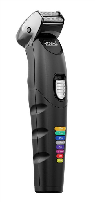 Wahl 09893-0464 Multigroomer Color Trim Advanced - Tondeuse Multifonction avec 4 Têtes Interchangeables, Coupe-Barbe, Peignes Colorés et Moteur Puissant
