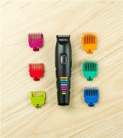 Wahl 09893-0464 Multigroomer Color Trim Advanced - Tondeuse Multifonction avec 4 Têtes Interchangeables, Coupe-Barbe, Peignes Colorés et Moteur Puissant