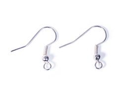Innspiro Boucles d'oreilles métalliques à crochet ouvert hippie argentées 20x18mm