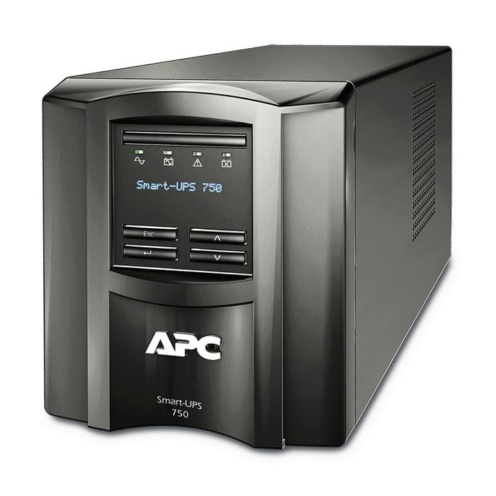 APC Smart-UPS SMT750IC - Onduleur intelligent 750 VA avec connectique USB et écran LCD - Protection contre les surtensions