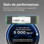 Crucial - Disque SSD E100 PCIe 4.0 NVMe M.2 2 To - Gen4, vitesse lecture jusqu'à 5000 Mo/s, idéal gaming et montage vidéo