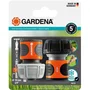 Gardena Raccord Rapide avec Aquastop Ø19 mm - Début et Fin de Tuyau - Technologie Power Grip - Système Original Gardena - Résistant au Gel et aux UV