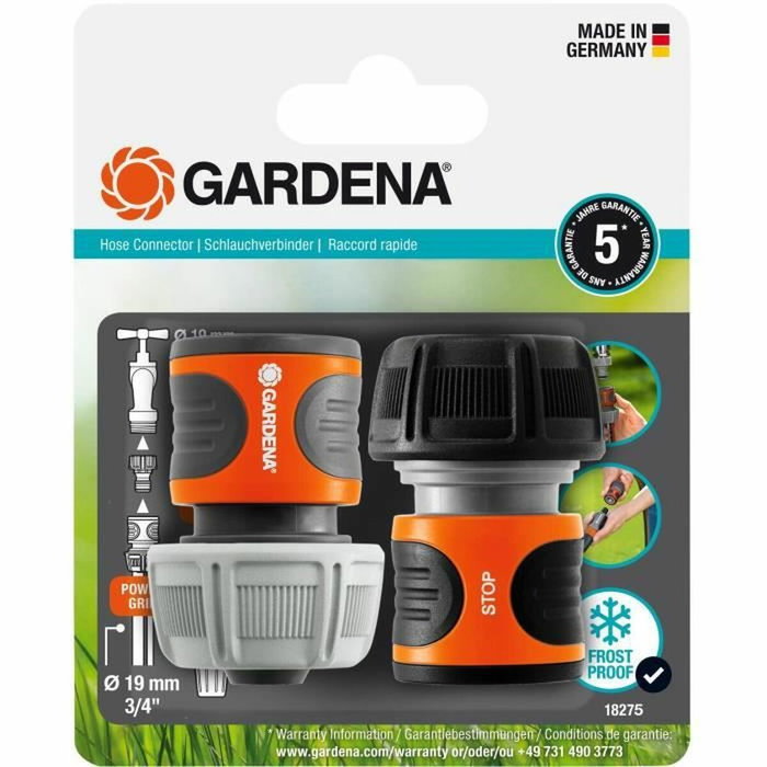 Gardena Connecteur de tuyau Aquastop 18275-20, 2 Unités Gardena Connecteur de tuyau Aquastop 18275-20, 2 Unités