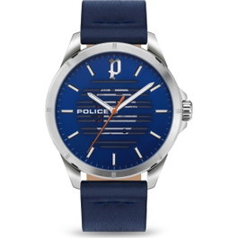 Police PEWJA2204501 avec cadran bleu et bracelet en cuir bleu
