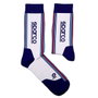 Sparco Chaussettes Design Martini-R Taille 41-46 Blanc/Bleu marine