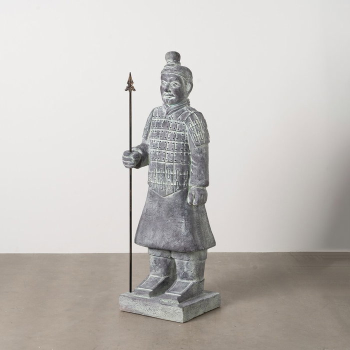 Figurine Décorative Gris Guerrier 38,5 x 34 x 122 cm