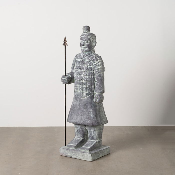 Figurine Décorative Gris Guerrier 38,5 x 34 x 122 cm