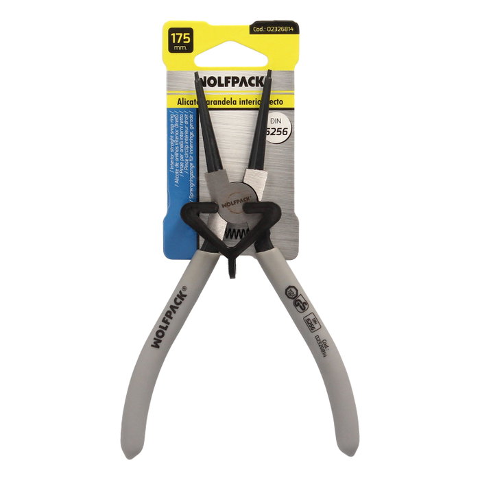 WOLFPACK LINEA PROFESIONAL Pince pour anneaux de retenue internes droits 175 DIN5256