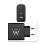 Ewent EW1330 Chargeur rapide GaN 65 W USB-C USB-A 2 ports pour smartphones tablettes ordinateurs portables