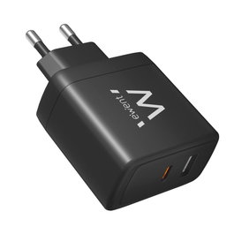 Ewent EW1330 Chargeur rapide GaN 65 W USB-C USB-A 2 ports pour smartphones tablettes ordinateurs portables