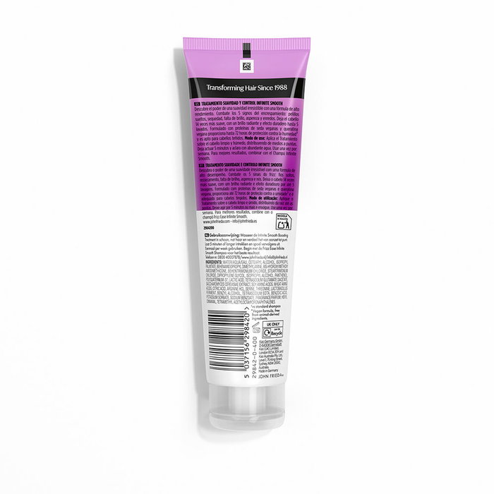 John Frieda Soin Lissant Infini Frizz-Ease 150 ml - Traitement Anti-Frisottis Professionnel pour Cheveux Lisses et Brillants Jusqu'à 5 Lavages - Formule Vegan