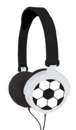 Lexibook - Casque audio pliable football avec câble et port USB, limiteur de volume intégré