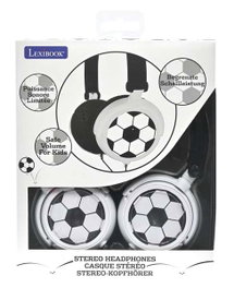 Lexibook - Casque audio pliable football avec câble et port USB, limiteur de volume intégré