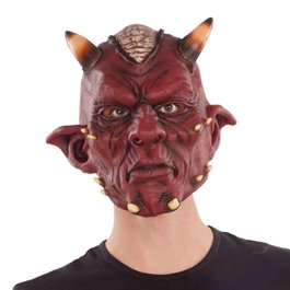 My Other Me - Full Devil Latex Mask - Masque Intégral en Latex Devil - Taille Unique - Multicolore - Langues: Espagnol, Anglais, Français, Italien, Portugais, Allemand