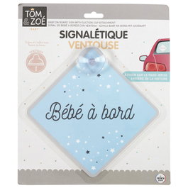 Tom et Zoe Signal Bébé à bord avec ventouse
