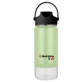 SAFTA Gourde isotherme enfant Real Madrid 420 ml - Isolation sous vide triple couche acier inoxydable 304, revêtement cuivre, sans condensation et sans BPA