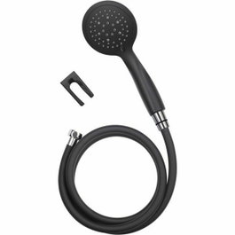 Edouard Rousseau Combiflex Hebe Douchette Noir Mat 5 Jets avec Flexible 1,5m